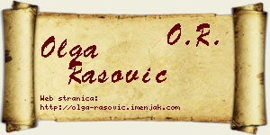 Olga Rašović vizit kartica